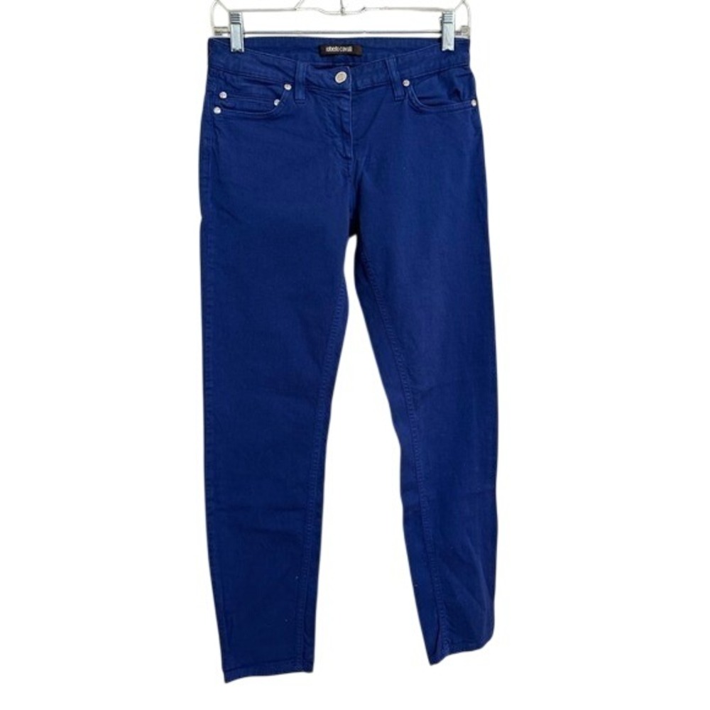 Vintage Roberto Cavalli Royal Cobalt Blue Straight Leg Pants Jeans IT 42 US 6